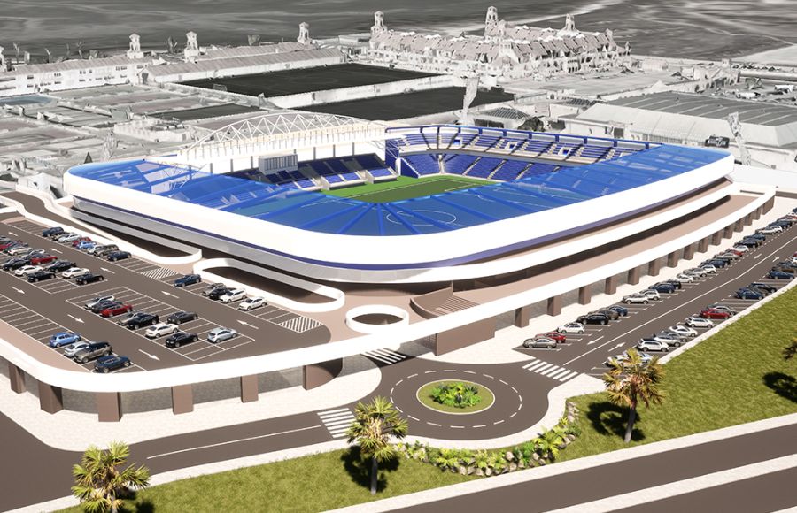 El excelente aspecto que tendrá el nuevo estadio Bahía Sur. 