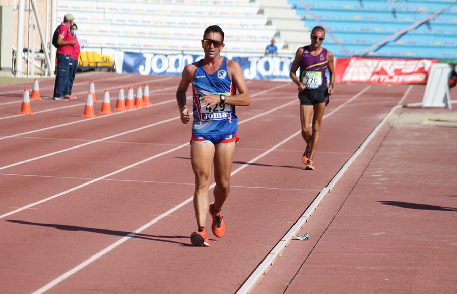 El marchador isleño Raúl López, durante la prueba de los 5 kilómetros.