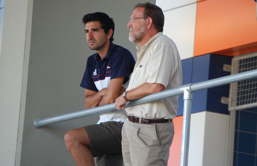 Israel García, con el ex-presidente del CHSF Emilio Hurtado.