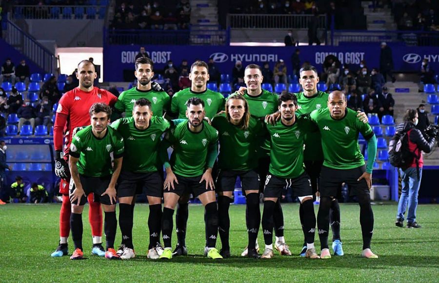 La formación inicial del San Fernando CD el miércoles en Mallorca. 