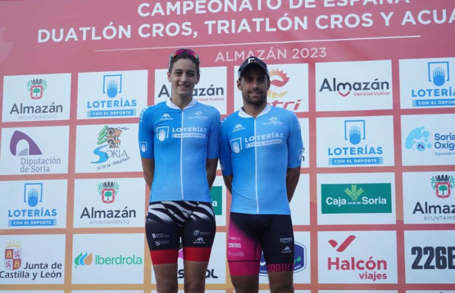 Irene Peinado con el maillot de Loterías y Apuestas del Estado.