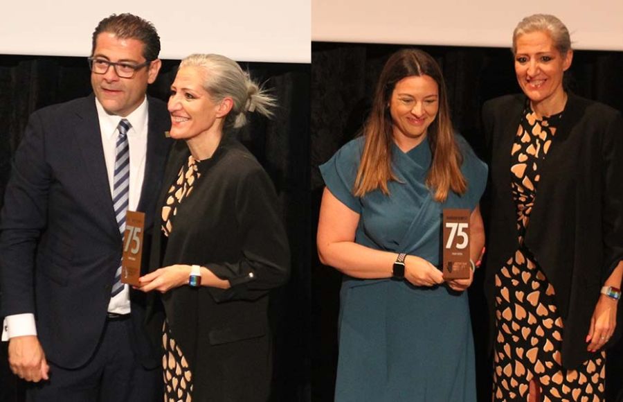 María José Foncubierta recogió el premio al Ayuntamiento isleño y, a su vez, entregó el destinado al CH San Fernando, que recogió Rocío Hidalgo.