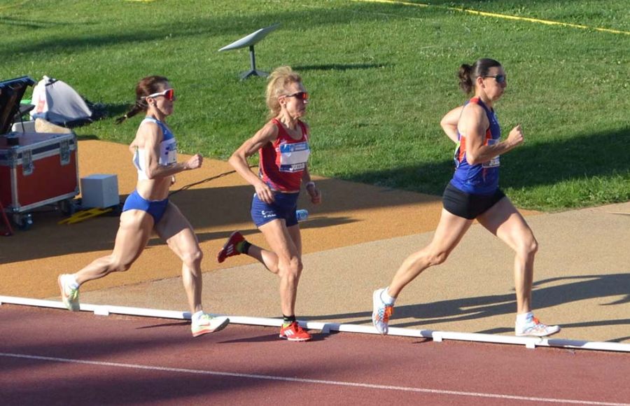 Fátima Romero, en primera posición durante el Campeonato de España Máster