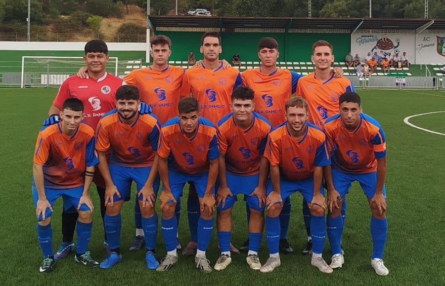 El once inicial que el San Fernando Atlético presentó en Jimena. 