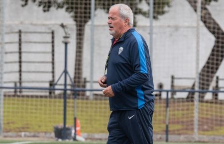 Antonio Iriondo, en un entrenamiento reciente del SFCD. 