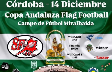 El Sfdo49ers participa el sábado en la V Copa Andaluza de Flag Football en Córdoba y busca jugadores para sus equipos